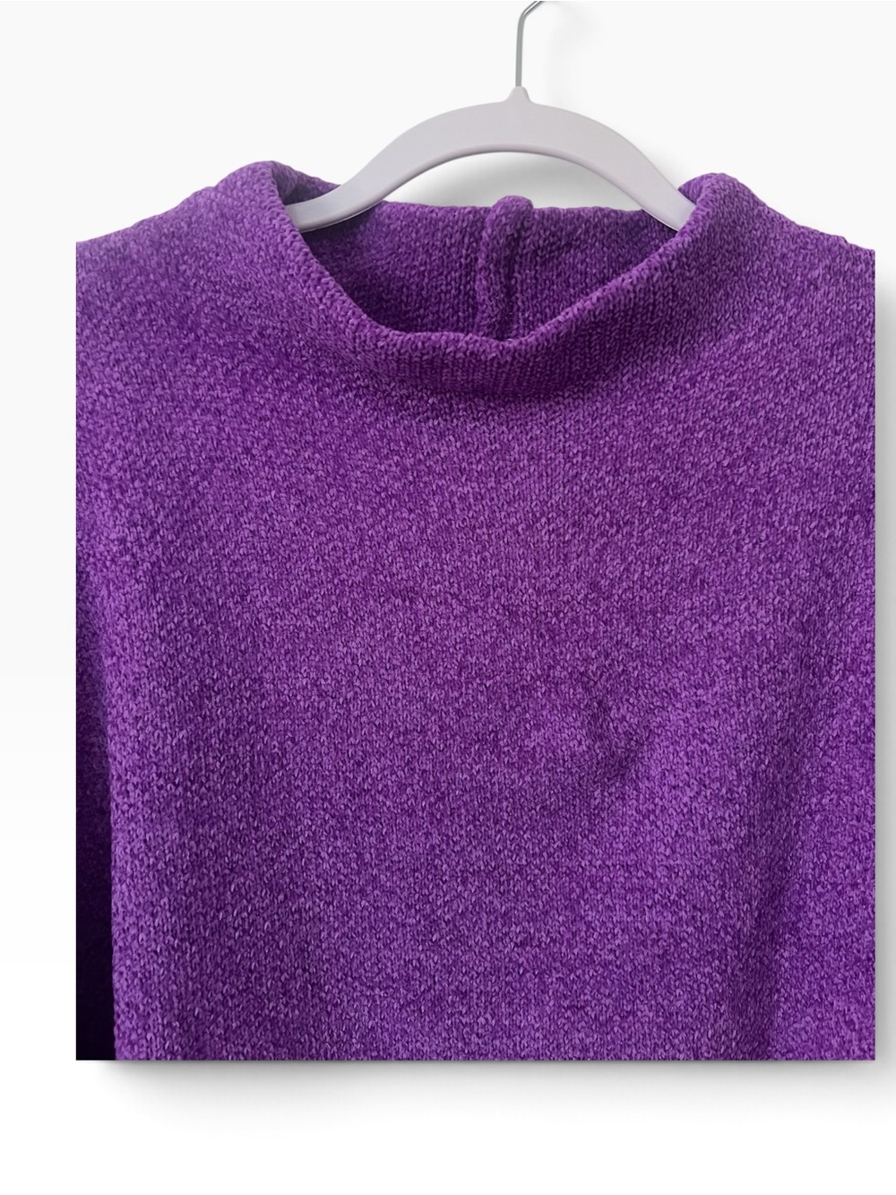 Zenana Purple Exposed Seem Cozy Knit Sweater - Picture 4 of 4
